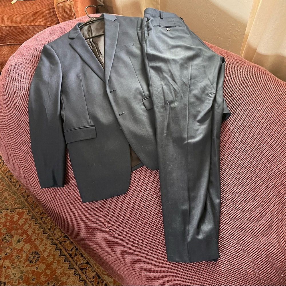 Calvin Klein Blue Gray Men's Suit